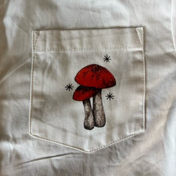 Harry Potter White Long Sleeve Button Front Shirt Girl 8 - Picture 6 of 7